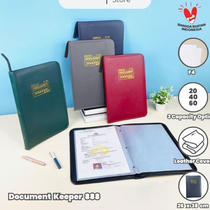 

Topla Dokumen Keeper Kulit Resleting Map Rapor Ijazah Kartu Keluarga Ukuran F4 4 Warna