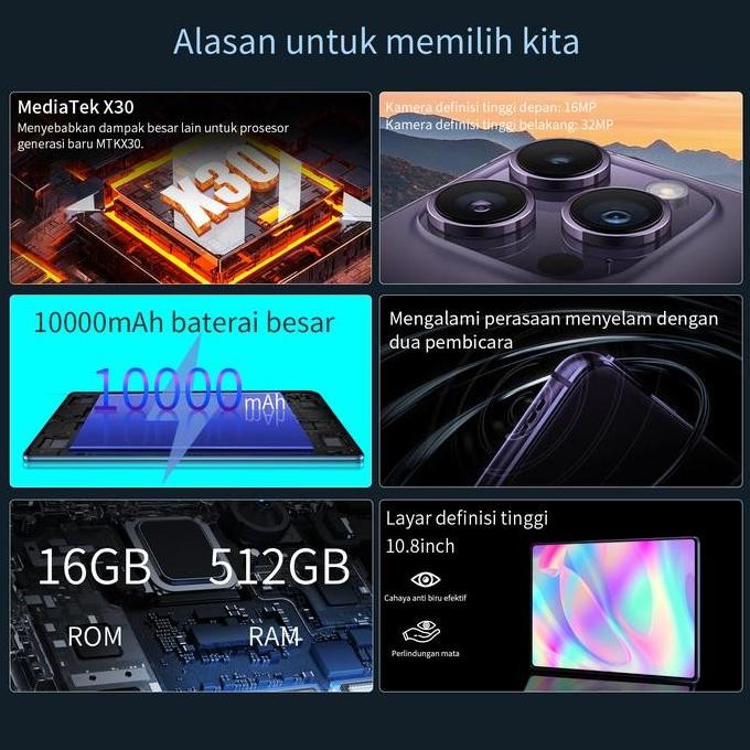 

Dapat tersambung ke papan kekunci Bluetooth+ COD2025 Pintar Baru X95 Belajar Jalan Online Entertainment Games Business Office 5G Fashion pad Wifi laptop 1 jutaan murah viral tablet tab 1 jutaan Layar Layar Layar H85