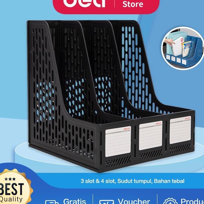 

Deli Magazine Container File Tray Box File Tempat Dokumen Bahan Plastik Tebal 7899X