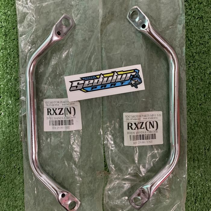 Behel Bawah Jok. Behel Samping Kiri Dan Kanan Krom Yamaha Rxz Mile Dan Rxz Catalyzer Original Dan Te