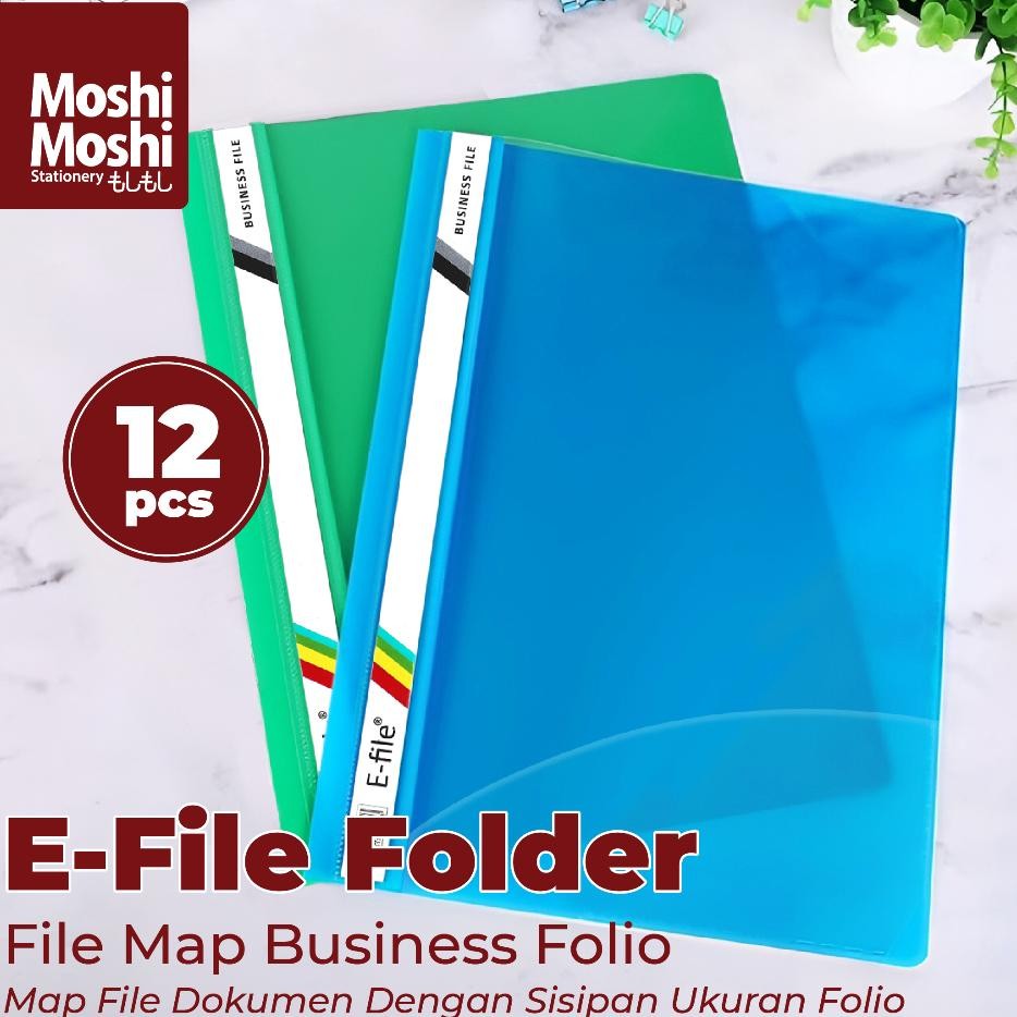 

12 Pcs Efile Business Folio Poet Transparant Color Plastik Map File Dengan Kantung Penyimpan Kertas Dokumen Ukuran F4