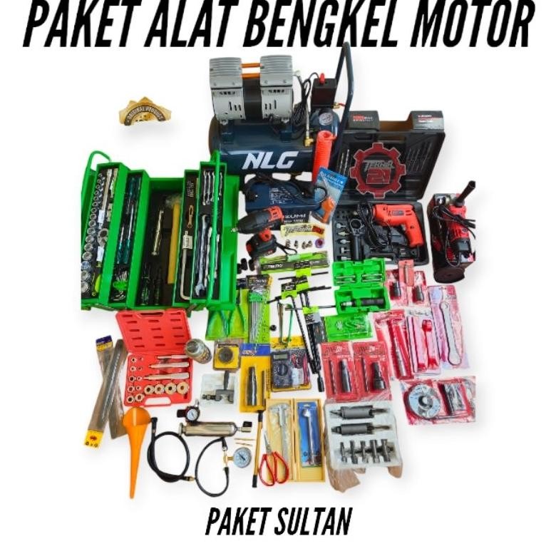 PAKET USAHA BENGKEL MOTOR KOMPLIT ALAT BENGKEL MOTOR FULLSET