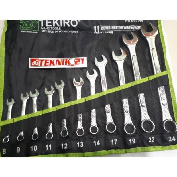 KUNCI RING PAS TEKIRO 8-24 MM RING PAS TEKIRO 11 PCS KUNCI KOMBINASI TEKIRO JAPAN TEKIRO RING PAS