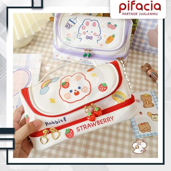 

Tempat Pensil Anak PIFACIA Multifungsi + Stiker | Pouch Makeup Travel Organizer