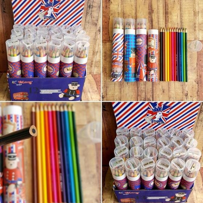

Pensil Warna Tabung Yalong London 12 Warna Panjang + Rautan Bonus