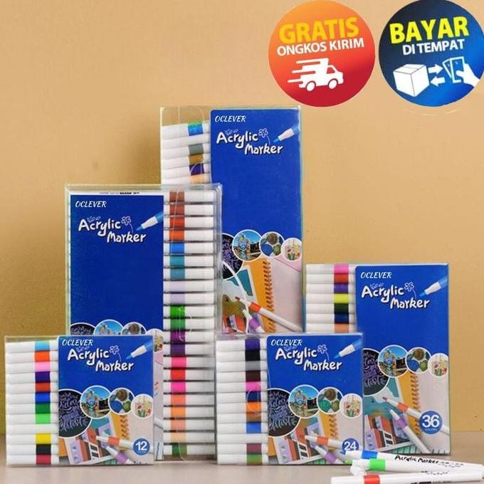 

Spidol Akrilik Set KP199 - Acrylic Marker DIY Lukis Warna Baru Stationery