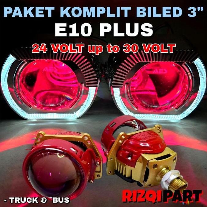 Vahid biled e10 24 Volt paket komplit lampu utama sepasang