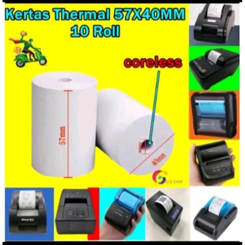 

Kertas Struk Kasir 58x40mm Corelles/Full Kertas Paket 10 Pcs