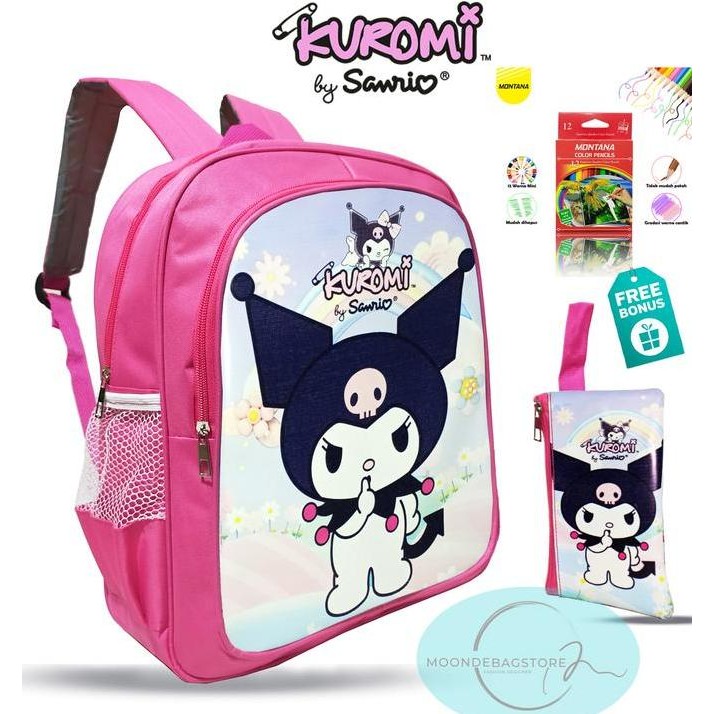 

Tas Ransel Anak TK SD Kuromi + Free Tempat Pensil | Tas Sekolah Lucu Terbaru