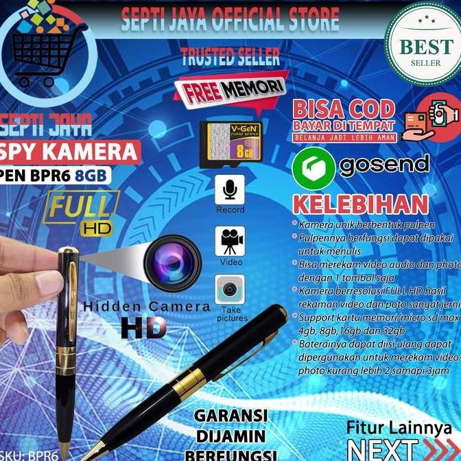 

Pulpen Kamera Spy Camera + Memory 8GB - Alat Rekam Rahasia Model Pensil