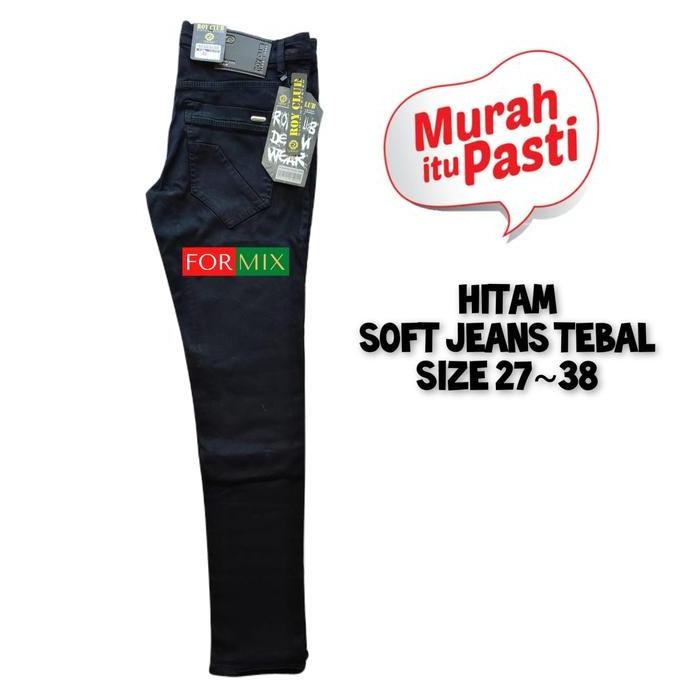 

Celana Jeans Pensil Hitam Pria Roy Club Soft Denim Slimfit