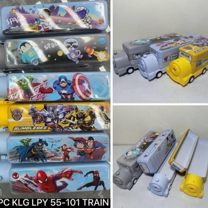 

Tempat Pensil Kaleng 2 Susun - Motif Bus & Superhero Anak LPY 55-101