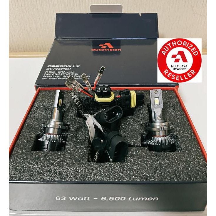 LED 9012/HIR2 Carbon LX Autovision 63 Watt Untuk Yaris Lele/ Brio RS