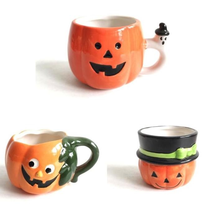 

Mug Gelas Labu Halloween Pumpkin Lucu Souvenir Kado Unik Tempat Pensil Dekorasi Meja Halloween