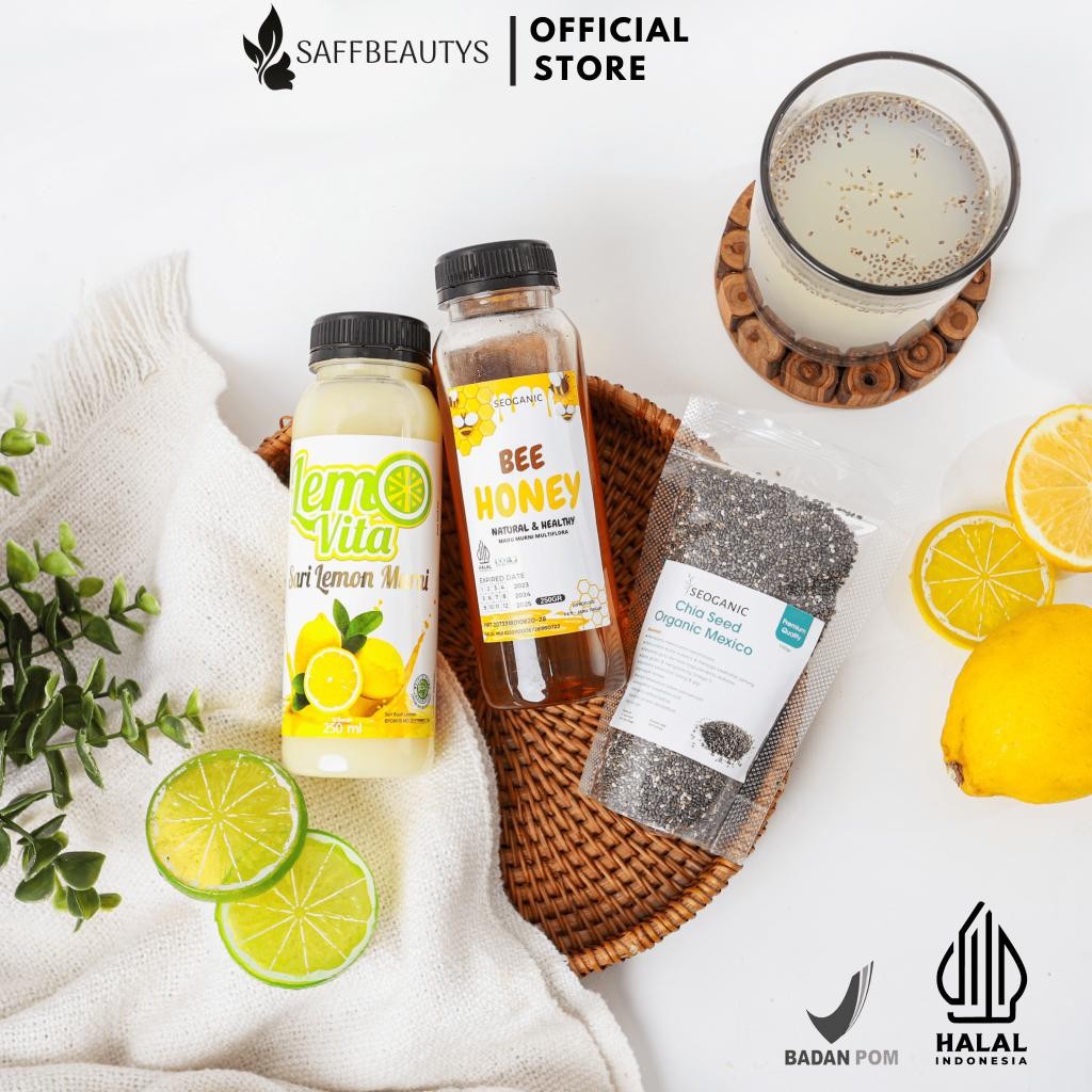 

Rkm Paket Diet Lemon Chia Seed 100Gr & Lemovita 250Ml Madu Multiflora 250Ml & Cuka Apel 500Ml