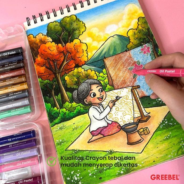 

EMS GREEBEL Crayon Krayon KIDS OIL PASTEL 36 Warna (KOP 36C) / Krayon Oil Pastel / Mewarnai / Menggambar / Crayon Sekolah / Stationery