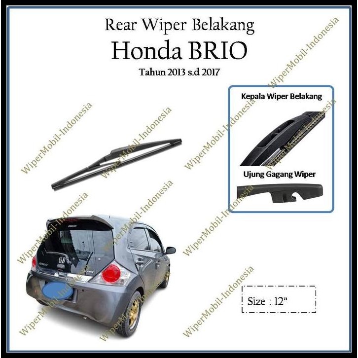 GRATIS ONGKIR WIPER KACA BELAKANG MOBIL HONDA BRIO 2012 2013 2014 2015 2016 2017 18 