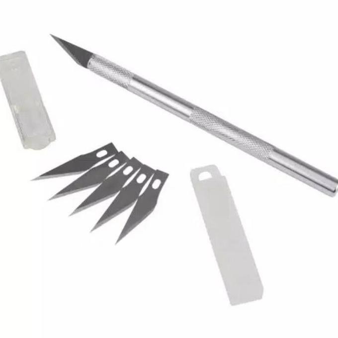 

Pen Cutter Pisau Fondant Pisau Ukir Pisau Set Refill 5 Mata Pisau