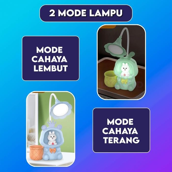 

EMS Lampu Belajar Anak 3in1 Multifungsi USB Cas Rautan Tempat Pensil