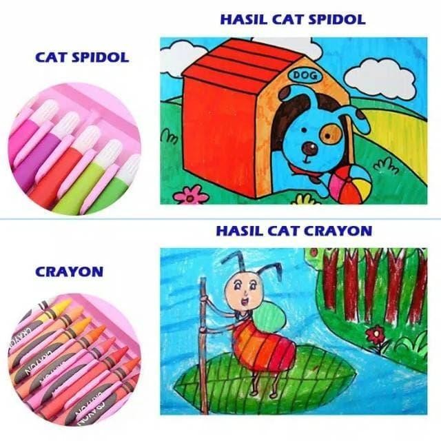 

EMS Crayon Anak Set Isi 208 Pcs Pensil Warna Alat Lukis Set Crayon Set
