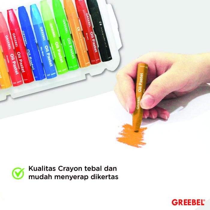 

EMS GREEBEL Crayon Krayon KIDS OIL PASTEL 12 Warna (KOP 12CS) / Krayon Oil Pastel / Mewarnai / Menggambar / Crayon Sekolah / Stationery
