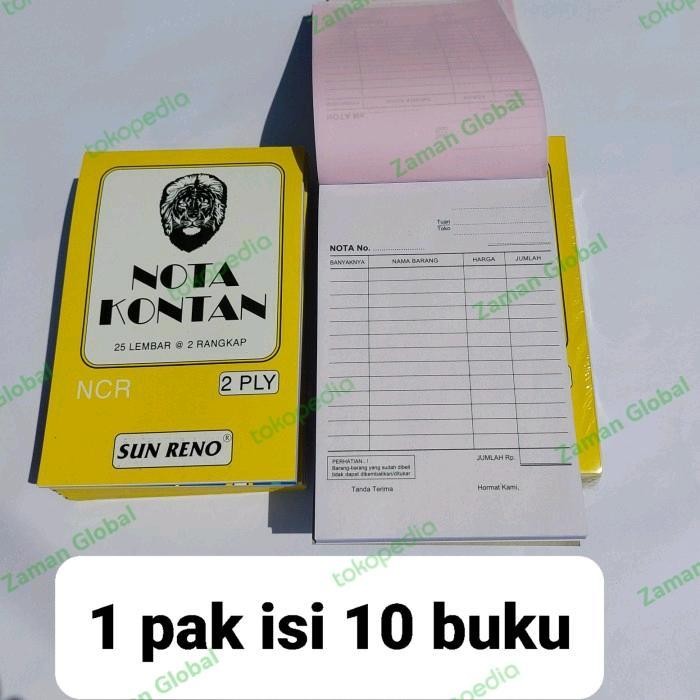 

EMS Buku Nota Kontan kecil 2 ply NCR/ Nota Kontan 2 rangkap kecil SUN RENO