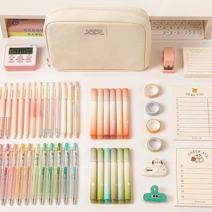 

EMS TEMPAT PENSIL KOREA MULTI SEKAT UKURAN JUMBO Alat tulis