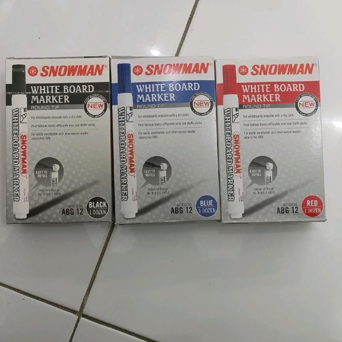 

1Pack Spidol White Board Marker Isi 12Pcs(Merah,Hitam,Biru) New Stok