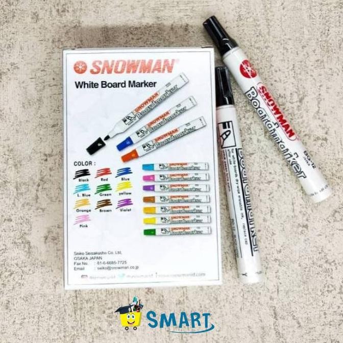 

Snowman Spidol Bg12 Wb Hitam (1Pak) New Stok