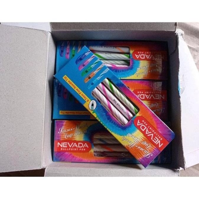 

[1 Gross Isi 12 Pak] Pulpen Ulir Nevada/Bolpen Kingsman/ Pen Lilin Spiral New Stok