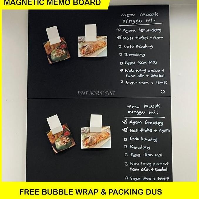 

Papan Memo Magnet / Magnetic Memo Board / Papan Memo Dinding Minimalis 40X60 Cm New Stok