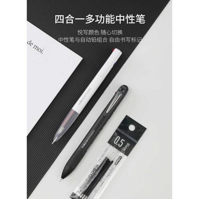 

Jfactory Pulpen Pena Gel Dan Pensil Mekanik 4In1 (Black Blue Red Ink) New Stok