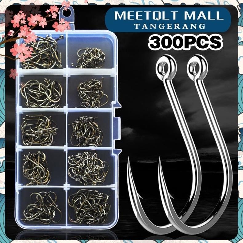 Premium Kail Pancing Set 300Pcs/Kail Pancing Carbon/Kail Pancing Bahan Baja Karbon Untuk Air Tawar/L
