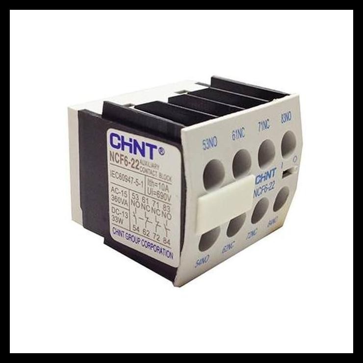 HOT DEAL CHINT NCF6-22 AUXILIARY BLOCK CONTACTOR FOR NC6 2NO 2NC 