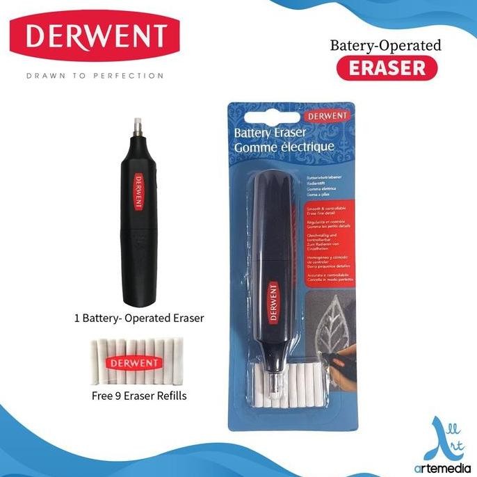 

Derwent Eraser Battery Operated Eraser And Refill Blister New Stok