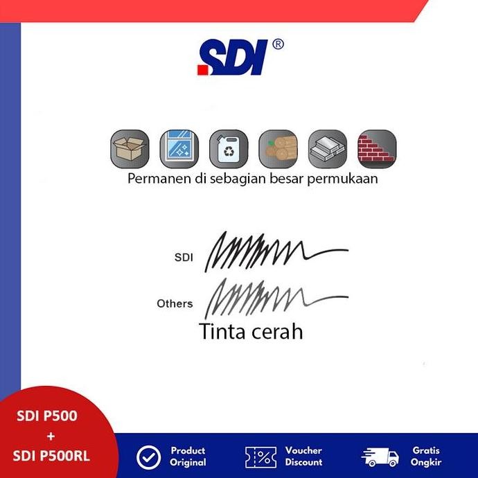 

Bundling Sdi P500 Spidol Permanen + Refill Tinta New Stok