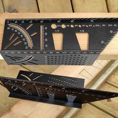 

Penggaris Multifungsi 3D Untuk Pengukuran Akurat Dan Cepat Dengan Bahan Aluminium Tahan Lama - Hitam New Stok