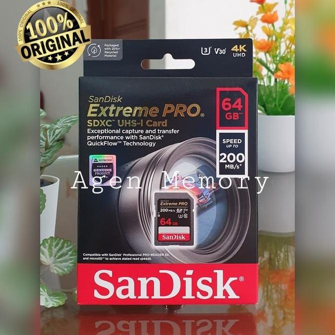NEW SANDISK SD CARD EXTREME PRO 64GB - SDCARD EXTREME PRO 64GB