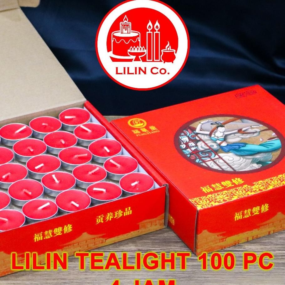 Lilin Tealht Bulat 4 Jam 100 Pcs Lilin Refill Lilin Puja Sembahyang Lilin Sembayang Merah Kuning Lil