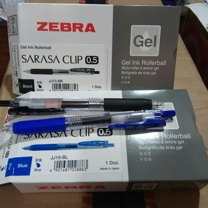 

[ Pack ] Ballpoint Pulpen Gel 0,5 - Zebra Sarasa Clip ! New Stok