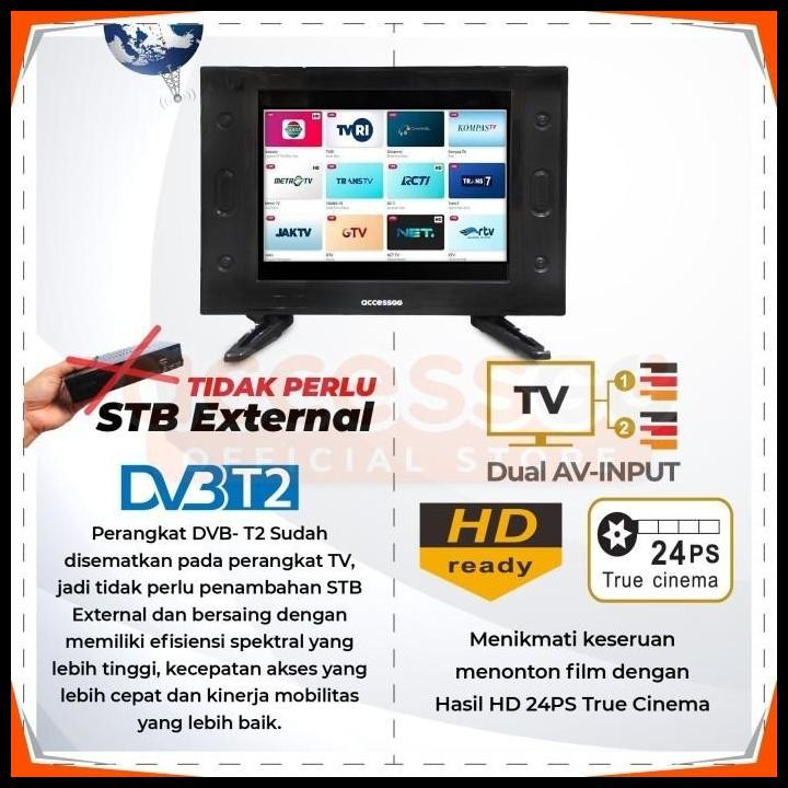 Terlaris ACCESSGO NEO LED 24 Inch DVB T2 TV DIGITAL Best Seller