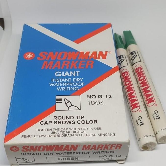 

Spidol Snowman Permanent Per Lusin New Stok