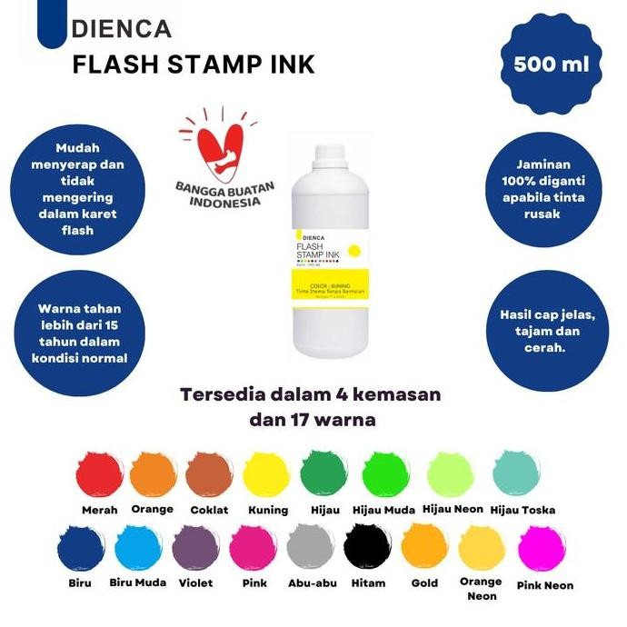 

Tinta Stempel Flash Dienca Official 500 Ml Warna Violet Ungu New Stok