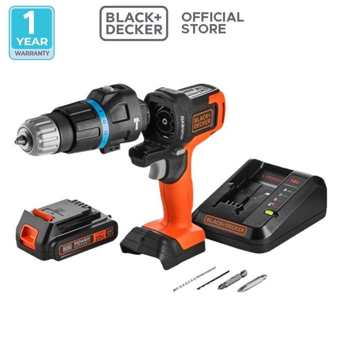 Black+Decker Evo185H1-Kr Bor Listrik + Fast Charger | Mesin Bor Multi Fungsi