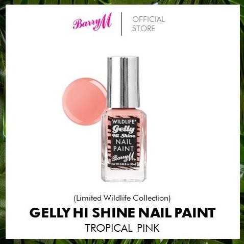 BARRY M Wildlife Gelly Nail Paint - Tropical Pink - Isi 2 Free Chisel