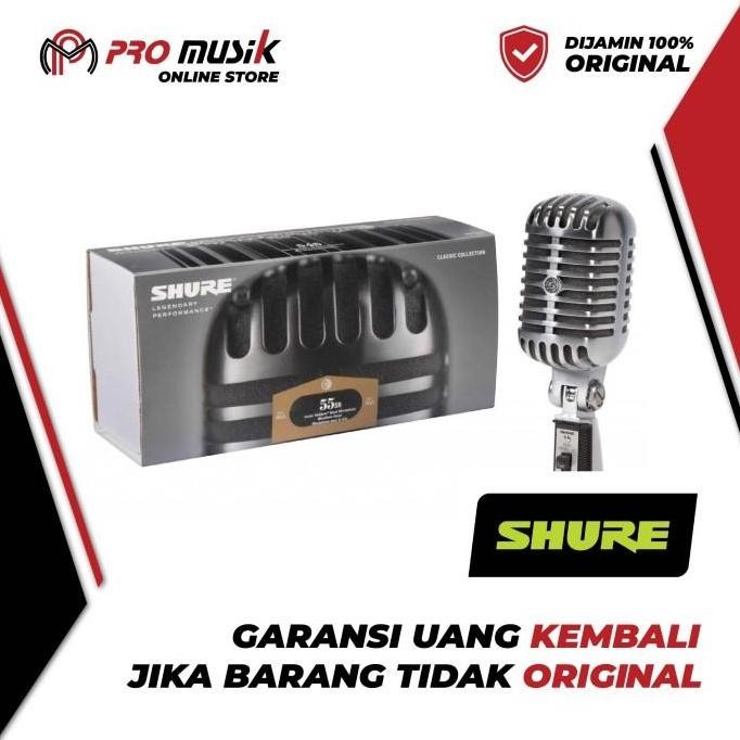 Shure 55SH Series II Mic Vocal Retro - Unidyne Mic Original Garansi Resmi
