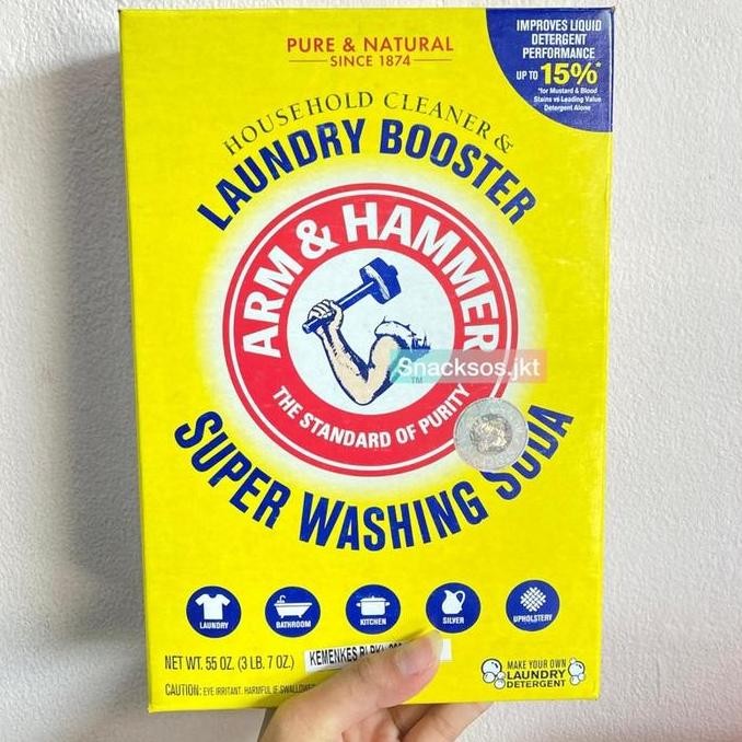 

ARM & HAMMER BAKING SODA HOUSE HOLD SUPER WASHING CLEANER USA ASLI