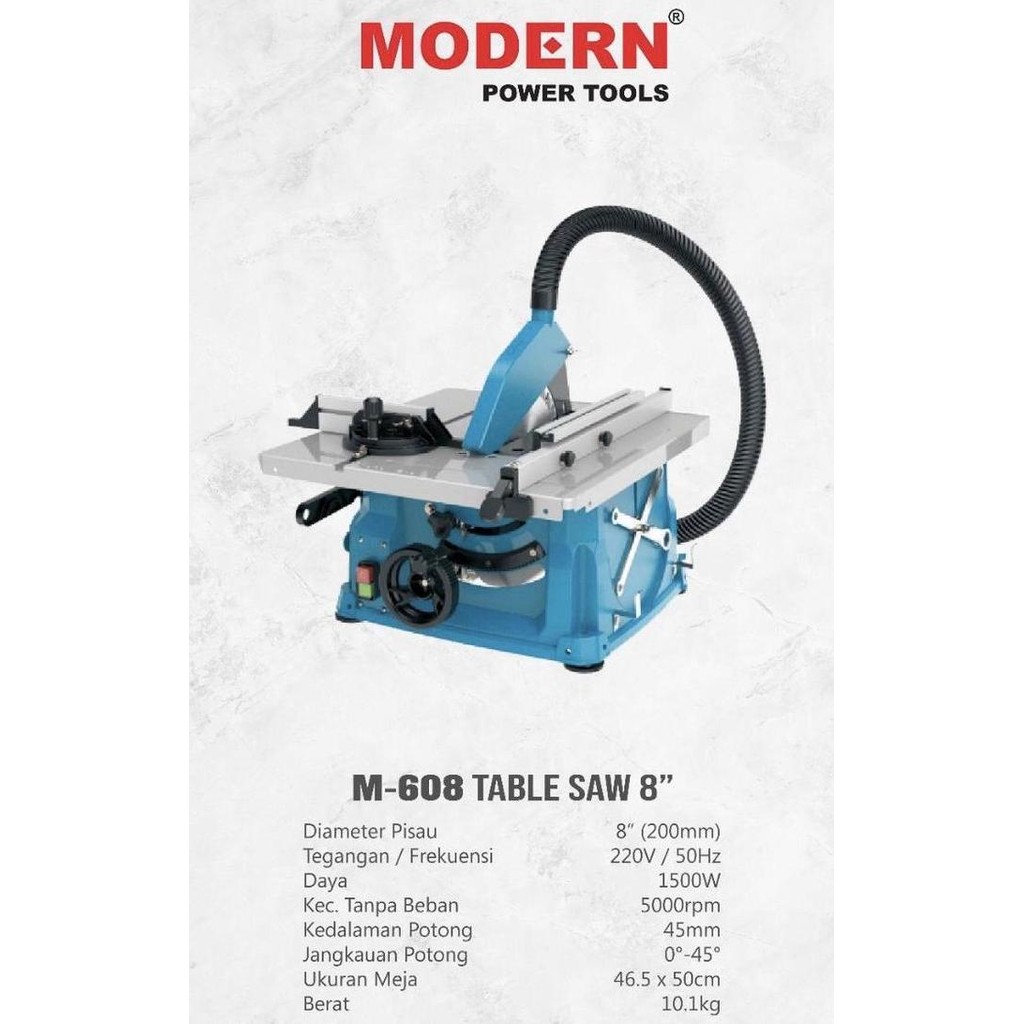 M608 Mesin Table Saw Modern 8 Inch Body Besar Mesin Gergaji Kayu Meja