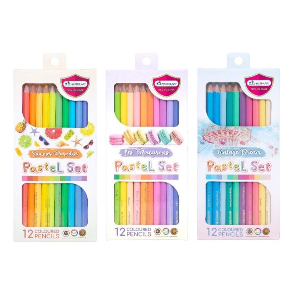 

Up15 [Master Art] Pensil Warna (Colour Pencil) Profesional Pastel Full 12 Colours Up15