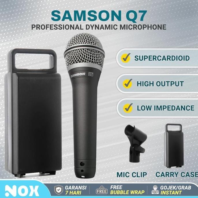 Samson Q7 Dynamic Microphone Original - Mic Recording Live Karaoke